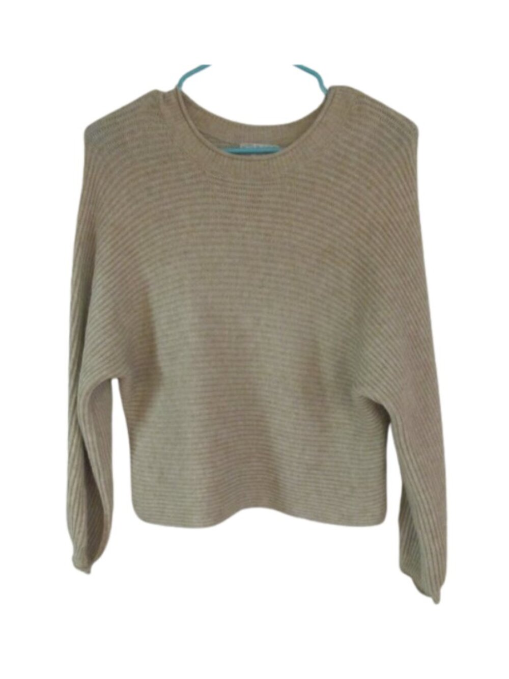 Poof Apparel Cream / Tan Knit Sweater - Long sleeve Top